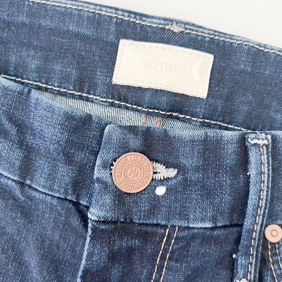 Mother Jeans The Looker Ankle Fray in All Work Paint Splatter Skinny - Picture 4 of 11